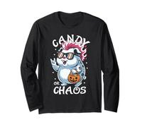 Spettrale Guinea Pig Punk Rocker Candy o Chaos Halloween Maglia a Manica