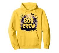 Spettrale Halloween Boo Crew Ghostly Moon Party Felpa con Cappuccio, Unisex per Adulti, Limone, L