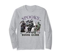 Spettrale Halloween Book Club Lettura Scheletro Strega Fantasma Maglia a Manica