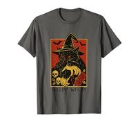 Spettrale Halloween Cat Witch Blood Roses Maglietta