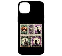 Spettrale Halloween Icone Zucche Fantasmi Scheletro Pipistrelli Arte Custodia per iPhone 14 Plus