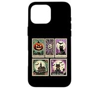 Spettrale Halloween Icone Zucche Fantasmi Scheletro Pipistrelli Arte Custodia per iPhone 16 Pro Max