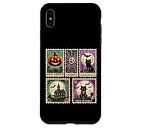 Spettrale Halloween Icone Zucche Fantasmi Scheletro Pipistrelli Arte Custodia per iPhone XS Max