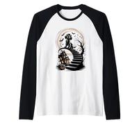 Spettrale Halloween Luna English Cocker Spaniel Maglia con Maniche Raglan