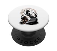 Spettrale Halloween Luna English Cocker Spaniel PopSockets PopGrip Adesivo