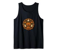 Spettrale Halloween Mandala Art con fantasmi pipistrelli zucche Canotta