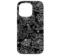 Spettrale Halloween Ragnatela Pattern Dark Academia Custodia per iPhone 13 Pro