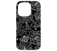 Spettrale Halloween Ragnatela Pattern Dark Academia Custodia per iPhone 14 Pro