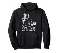 Spettrale I've Got Your Back Scheletro di Halloween Design Felpa con Cappuccio