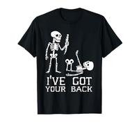 Spettrale I've Got Your Back Scheletro di Halloween Design Maglietta