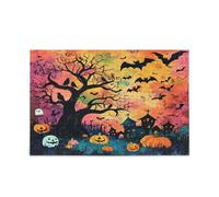 Spettrale notte di Halloween con zucche e pipistrelli Puzzle per adulti Impossibile Difficile Difficile Impegnativo Puzzle 500 Piecing