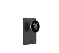 Spettrale pinguino cowboy scheletro Halloween PopSockets PopWallet per MagSafe