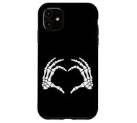 Spettrale scheletro mani cuore - Creepy Gothic Love Halloween Custodia per iPhone 11