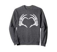 Spettrale Scheletro Mani Cuore - Creepy Gothic Love Halloween Felpa