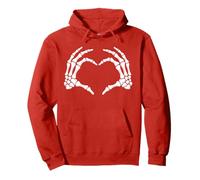 Spettrale Scheletro Mani Cuore - Creepy Gothic Love Halloween Felpa con Cappuccio