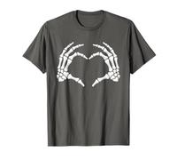Spettrale Scheletro Mani Cuore - Creepy Gothic Love Halloween Maglietta
