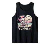 Spettrale Summer Skeleton Halloween Vibes - caffè ghiacciato Gotico Canotta