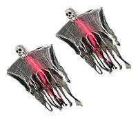 Spettri spettrali a LED Decorazione da appendere con braccia regolabili e alimentazione a batteria per interni ed esterni Halloween Displays Terror Theme Party Decoration