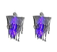 Spettri spettrali a LED Decorazione da appendere con braccia regolabili e alimentazione a batteria per interni ed esterni Halloween Displays Spettri multiuso per finestre di Halloween