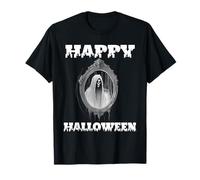 Spettro, Fantasma o Ghoul in Uno Specchio Felice Costume di Halloween Maglietta