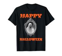 Spettro, Fantasma o Ghoul in Uno Specchio Felice Costume di Halloween Maglietta