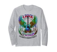 Spettro Neurodiversità I ROCK LO SPETTRO Autismo Mamma Pace Maglia a Manica