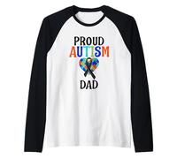 Spettro Orgoglioso Autismo papà Autismo Consapevolezza Maglia con Maniche Raglan