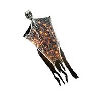 Spettro sospeso attivato dal movimento con occhi a LED luminosi pose regolabili per interni ed esterni Halloween display Haunting House Decorazione LED