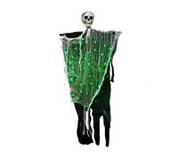 Spettro sospeso attivato dal movimento con occhi LED luminosi pose regolabili per interni ed esterni Halloween Displays spaventoso portico decorazione finestra