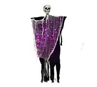 Spettro sospeso attivato dal movimento con occhi LED luminosi pose regolabili per interni ed esterni Halloween Displays spaventoso portico decorazione finestra