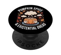 Spezie di zucca e terrore esistenziale Halloween PopSockets PopGrip Adesivo