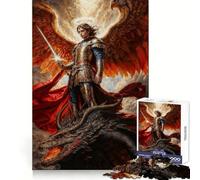 Spezzacatene, legatore di demoni Arcangelo Michele Puzzle da 1000 pezzi per adulti Puzzle per migliorare la memoria Tempo libero Evasione Taglio di qualità Regalo sentito (38x52cm)