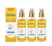 SPF 30 Hair & Scalp Sunscreen, Hair Sunscreen Spray, Non-Greasy, UV Protection, Prevents Color Fade and Dryness, Travel-Size UV Protection (3)