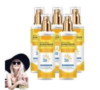 SPF 30 Spray per la Protezione Solare del Cuoio Capelluto e dei Capelli, Protezione UV per la Difesa dei Capelli Trattati con Colore, Protezione Solare Leggera Non Grassa, Scudo Esterno (5 bottiglie)