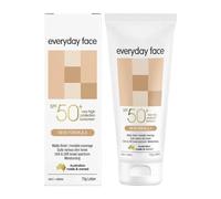 SPF 50 Sun Cream Moisturizing - Lightweight Skin Protection Sunblock, Sunscreen with Concealer Blend, Skin Care with UV Shield, Face Body Sunscreen, Sun Cream for Men Women Outdoor Beach Travel Daily