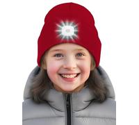 SPGOOD Berretto LED Ricaricabile per Bambini, Ideale per la Corsa(Rosso)