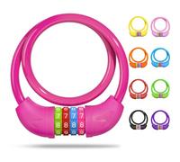 SPGOOD Lucchetto bici per bambini 10 mm con codice a 4 cifre(Rosso rosa)