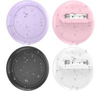 SPGUARD Confezione da 4 custodie nascoste per Apple Airtag per bambini | Custodia impermeabile in silicone per bambini, anziani, animali domestici, vestiti, zaini, bagagli (nero/bianco/rosa/viola)