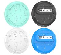 SPGUARD Confezione da 4 custodie nascoste per Apple Airtag per bambini, impermeabili, in silicone, con spille di sicurezza, per bambini, anziani, animali domestici, vestiti, zaino, bagagli (nero