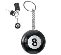 Sphere Puzzle Ball Jigsaw 3D - Black 8 Ball Sphere Key Ring | Chic Bag Pendant for Billiards Enthusiasts, Trendy Backpack Accessory for Kids and Adults, Brain Teaser