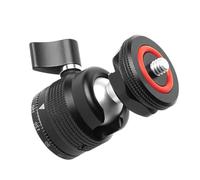 Spherical PTZ Ballhead Tripod Camera Montaggio Link Staffa Supporto Lampada Base Adattatore Nero