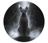 Sphinx Cat 1000 Pezzi Jigsaw Puzzle Giochi Educativi Creatività Puzzle Rotondi Bellissima Decorazione Puzzle Per Adulti E Bambini 1000pcs (67.5x67.5cm)