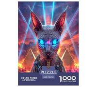 Sphinx Cat Jigsaw Puzzle Impossibili 1000Pcs Decorazione Per La Casa. Rilassamento E Intelligence Per Adulti E Bambini Da 12 Anni 70x50cm/1000pcs