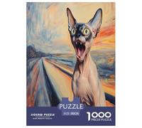 Sphinx Cat Jigsaw Puzzle Impossible 1000Pcs Decorazione Per La Casa. Rilassamento E Intelligence Per Adulti E Ragazzi Da 14 Anni 38x26cm/1000pcs