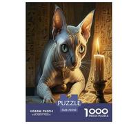 Sphinx Cat Puzzle Impossible 1000Pcs Decorazione Per La Casa. Rilassamento E Intelligence Per Adulti E Ragazzi Da 14 Anni 70x50cm/1000pcs
