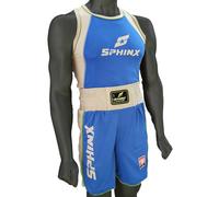 SPHINX SET PUGILATO: PANTALONCINO E CANOTTA blu COMPETIZIONI E DA PERSONALIZZARE