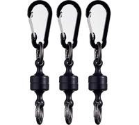 SPHOSWHP Portachiavi a sgancio rapido, supporto a rilascio magnetico, moschettone magnetico più forte per pesca a mosca, ganci in metallo, nero, Nero , Taglia unica
