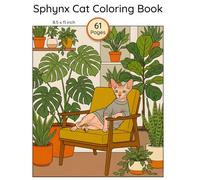 Sphynx Cat Coloring Book + 60 Pages: Fun , Calming & Adorable Designs | Easy to Color | stress relief For all ages