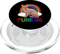 Sphynx Cat Gay Pride LGBT Rainbow Flag Sunglasses PopSockets PopGrip per MagSafe