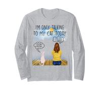 Sphynx Cat I'm Only Talking To My Cat Today Cats Lovers Maglia a Manica